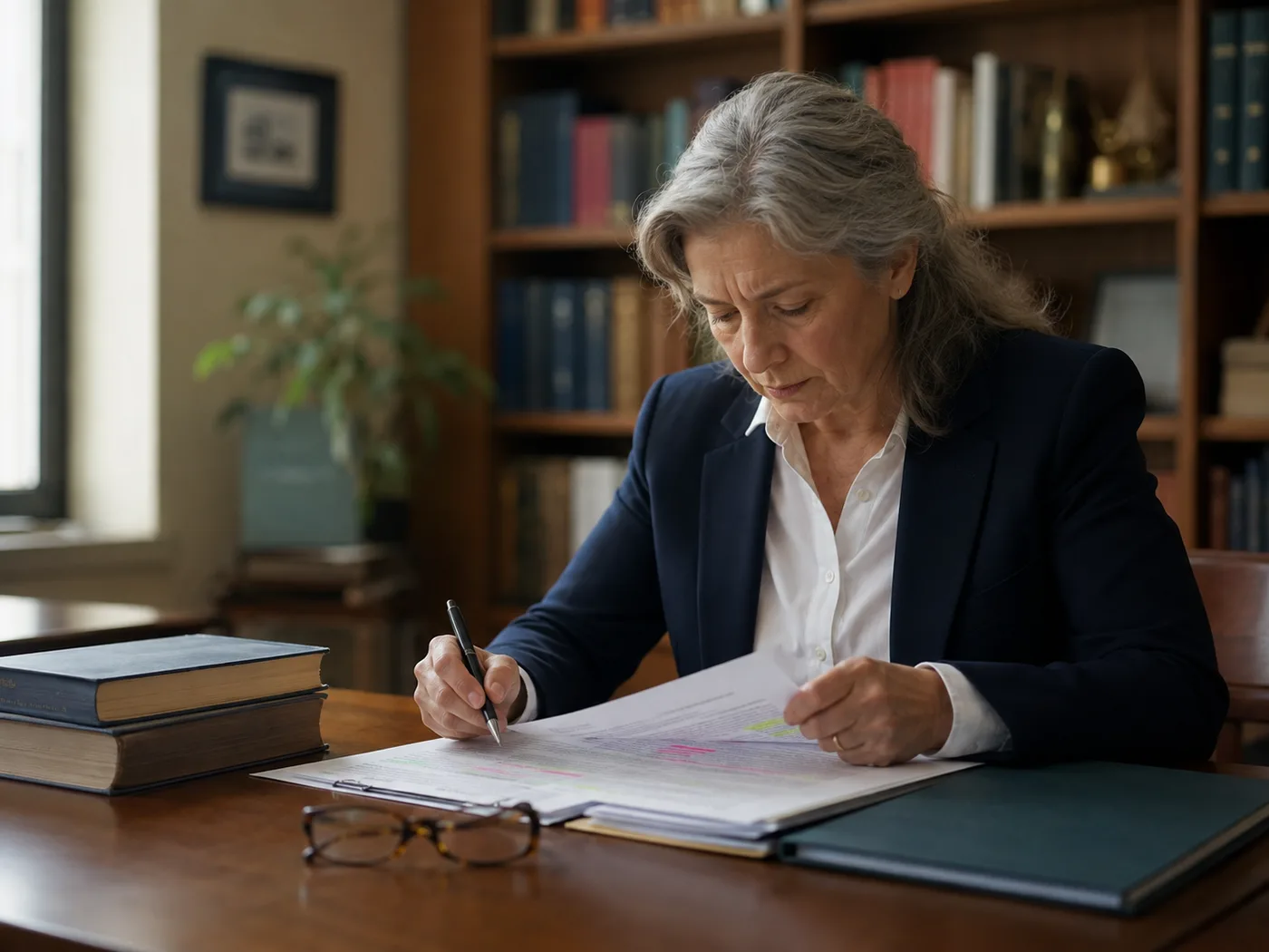 A senior regulatory professional researching and annotating an update